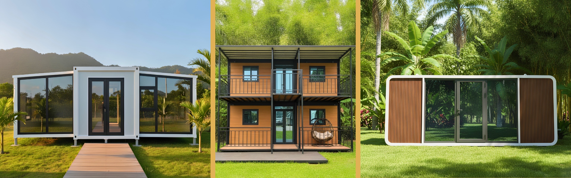 Maisons modulaires Kaza Concept dans un cadre tropical à La Réunion