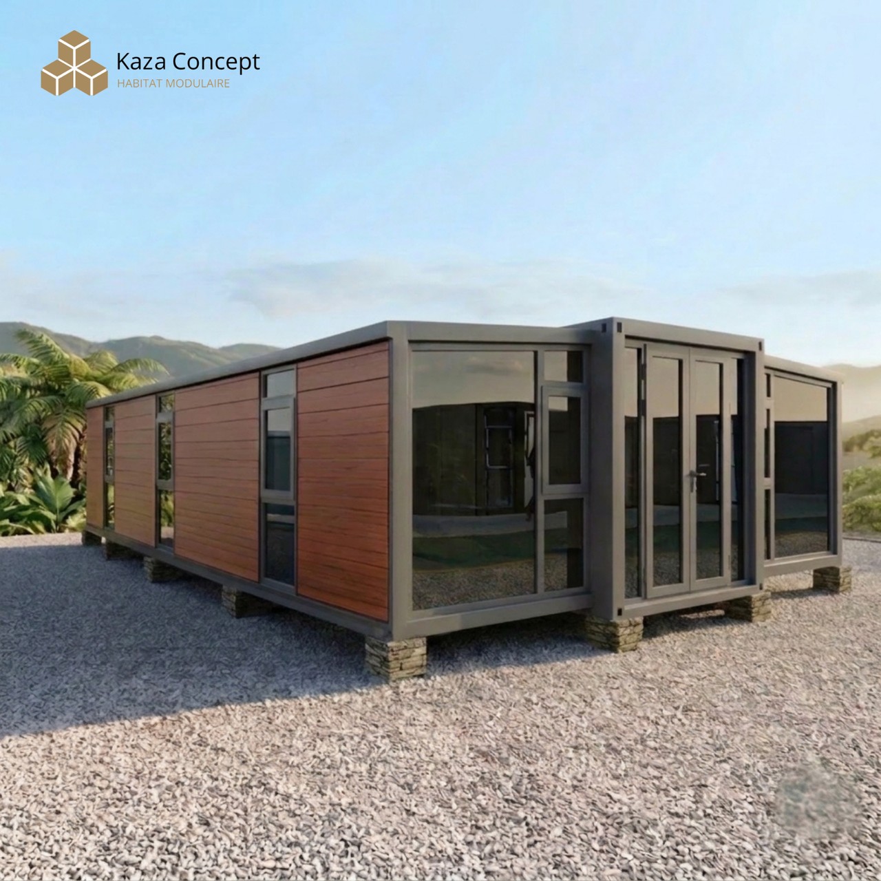 KAZ Pavillon, maison modulaire 3 chambres 56 m² à La Réunion