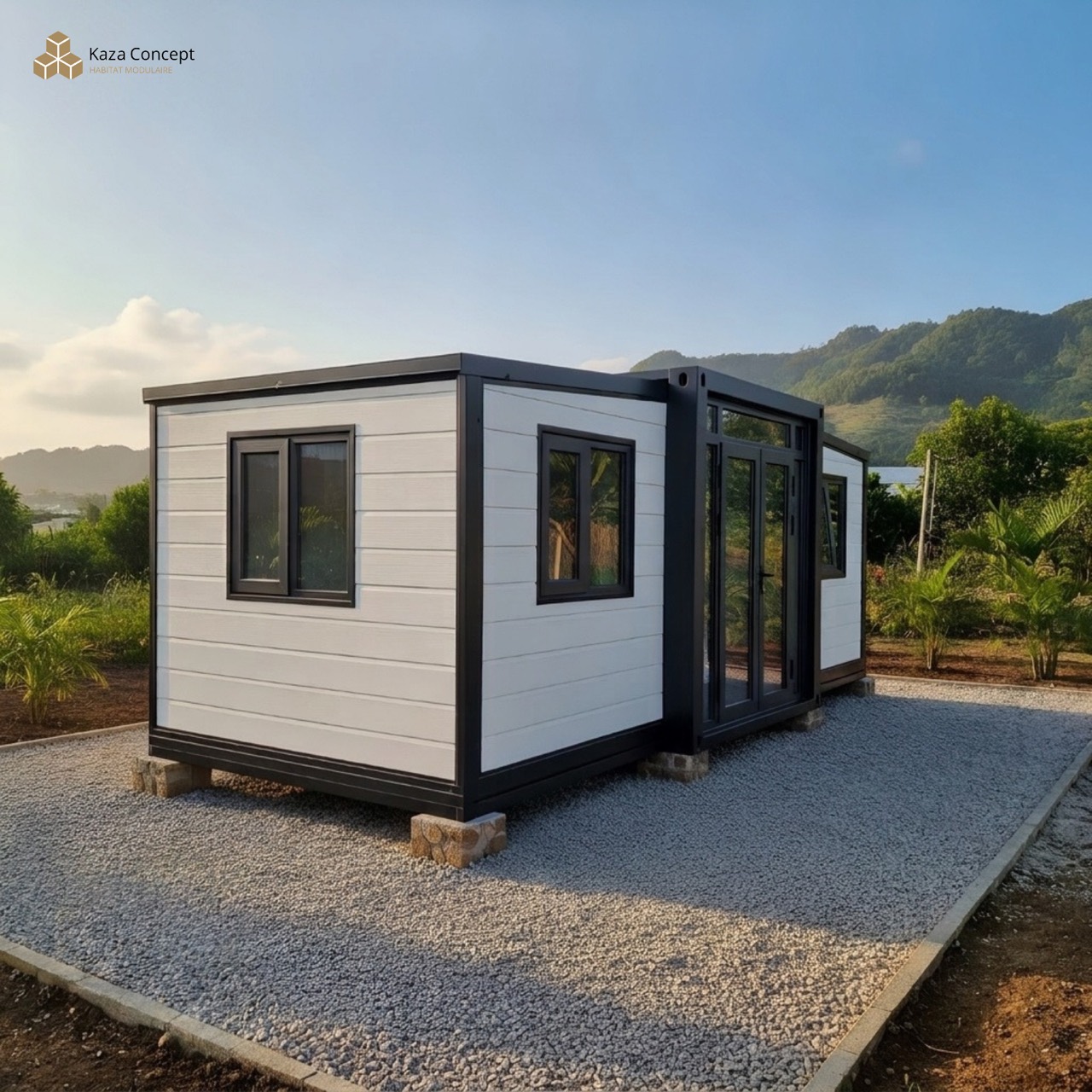 Modèle KAZ Cosy — maison container aménagé à La Réunion (974)